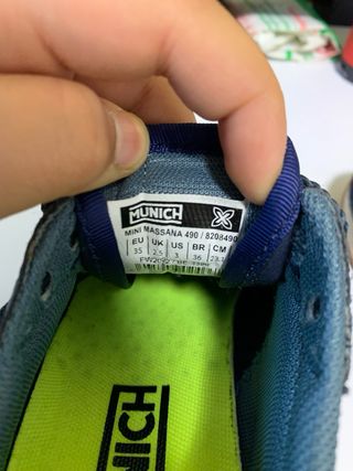 Zapatillas Munich niño azul y rojo