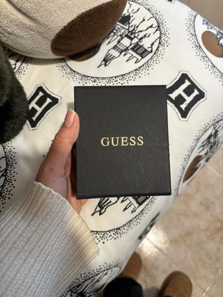 Pendientes Guess Corazón Oro y Turquesa