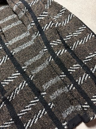 Giacca camicia lana vintage quadri bottoni