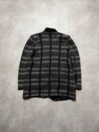 Giacca camicia lana vintage quadri bottoni