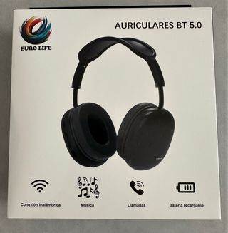 Auriculares Euro Life BT 5.0 Negros