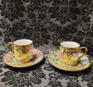 Coppia tazzine vintage stile orientale