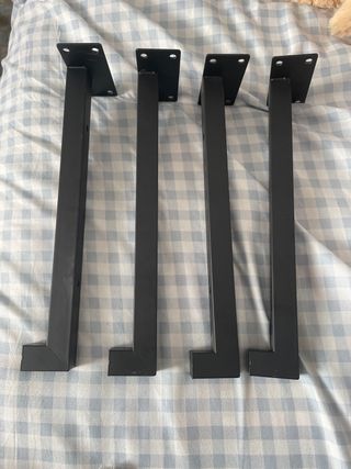 Soportes para estanterías de metal (4 unidades)