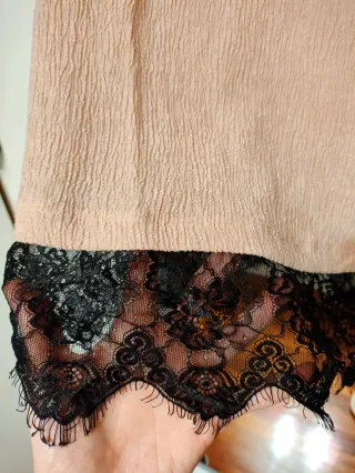 Blusa manga francesa encaje T. S