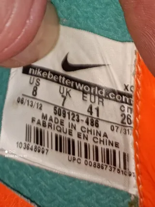 Zapatillas Fútbol Nike Mercurial Naranja/Turquesa