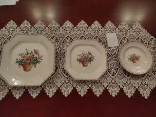 Lote 3 platos La Cartuja serie Canasto