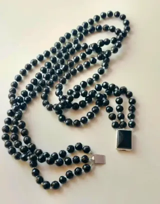 Collar Vintage Cristal Austriaco Negro