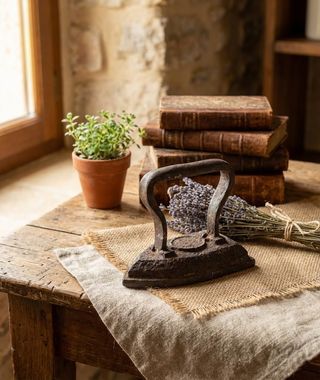 Plancha Antigua Hierro - Decoración Rústica S. XIX