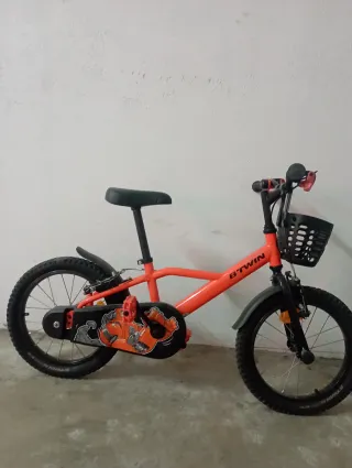 Bicicleta infantil Btwin naranja 3-6 años