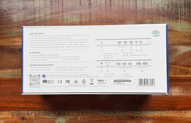 Wavlink Dock 3 Monitores HDMI DP PD 100W