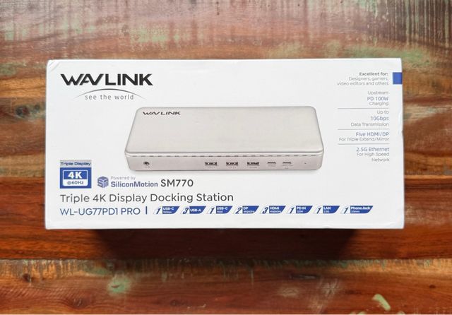Wavlink Dock 3 Monitores HDMI DP PD 100W