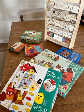 Lote 7 juegos mesa educativos 2+ años