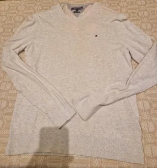 Jersey Tommy Hilfiger Beige V-Neck