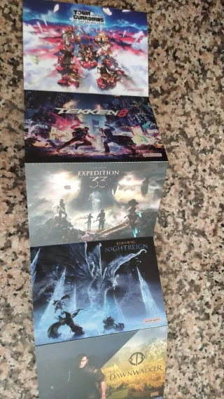 Lote 9 Postales Videojuegos Bandai Namco