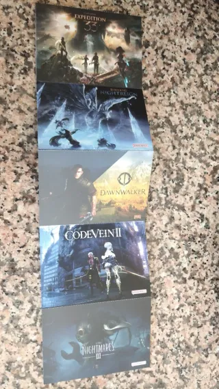 Lote 9 Postales Videojuegos Bandai Namco