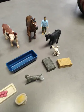 Lote animales granja y accesorios