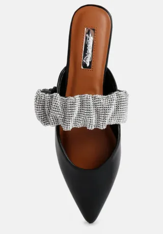 Zapatos planos negros Primark con pedrería talla 4