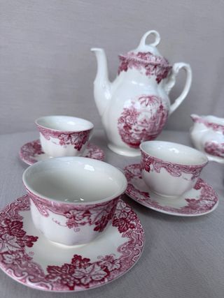 Vajilla La Cartuja Rosa Porcelana