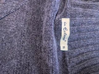 Jersey calentito vintage rayas azul marino y beige