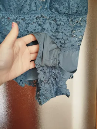 Body Women Secret encaje verde azulado talla L