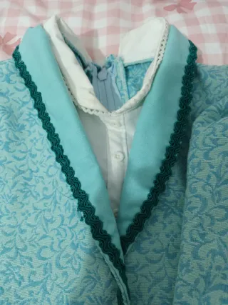 Vestido niña verde y turquesa