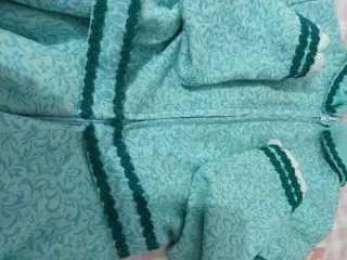 Vestido niña verde y turquesa