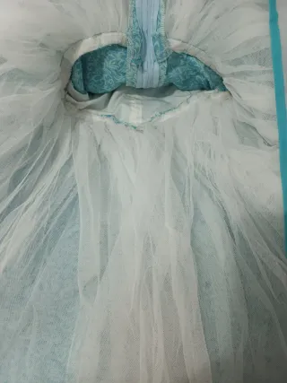 Vestido niña verde y turquesa