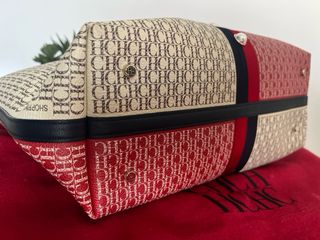 Bolso Tote CH Beige y Rojo