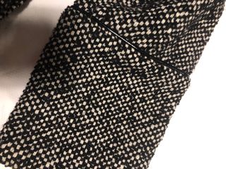 Abrigo Zara Tweed Negro y Blanco