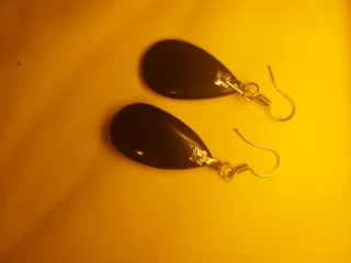 Pendientes vintage lágrima negros