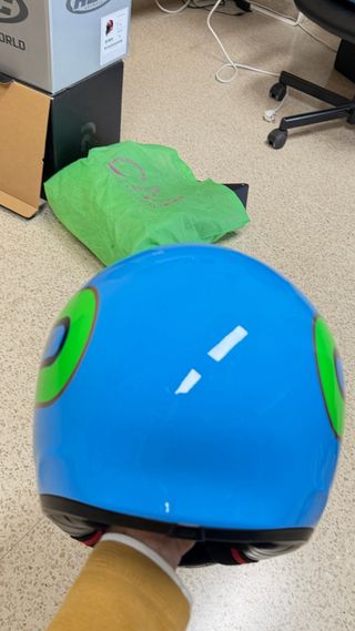 Casco HJC V10 Azul y Verde talla M