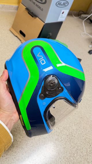 Casco HJC V10 Azul y Verde talla M