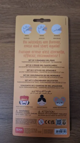 Pack 3 Bolígrafos Borrables Legami Navidad