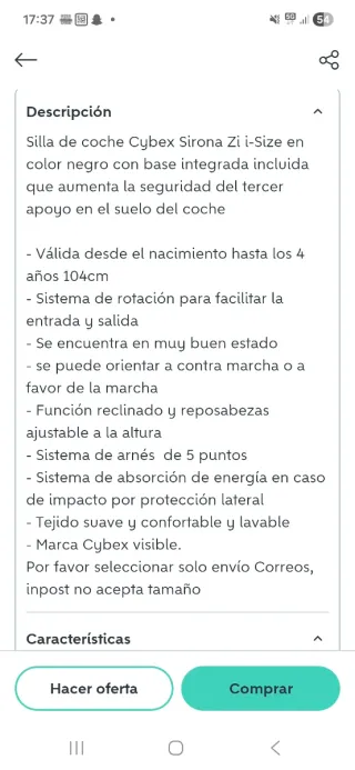 Silla coche CYBEX Sirona Z i-Size con base Isofix