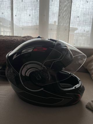 Casco Moto LS2 Negro y Rojo  Nuevo sin estrenar