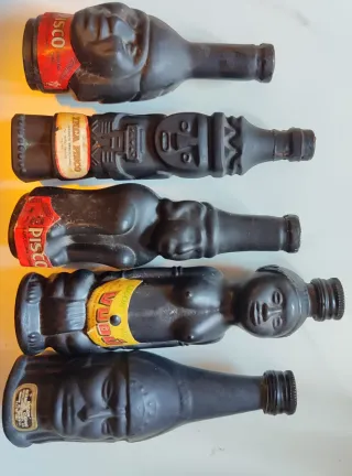 Lotto di 5 bottiglie miniatura di Pisco