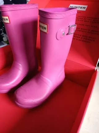Botas de agua Hunter niña rosas