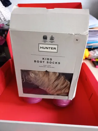 Botas de agua Hunter niña rosas