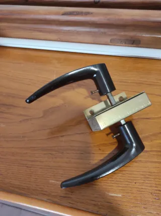 Manivela de puerta negra