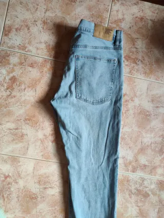 Vaquero largo hombre azul