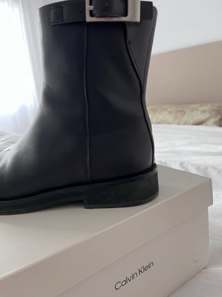 Botines Calvin Klein Mujer marrón raro