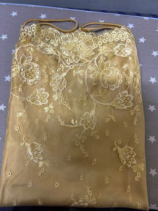 Conjunto Lenceria Dorado