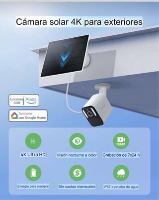 Cámara seguridad solar 4K. PRECINTADA