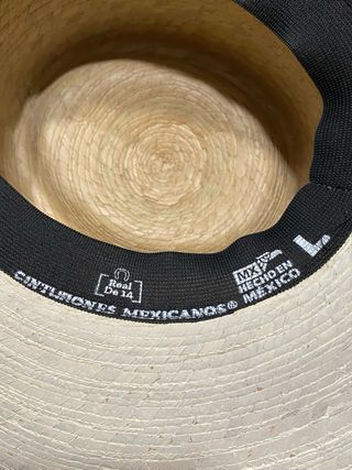Sombrero de palma fina natural  hecho en México