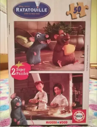 2 puzzles "Ratatouille" 50 piezas
