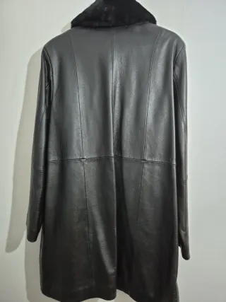 Cazadora Piel Negra Mujer Talla XXL