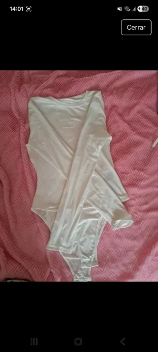 Body manga larga blanco