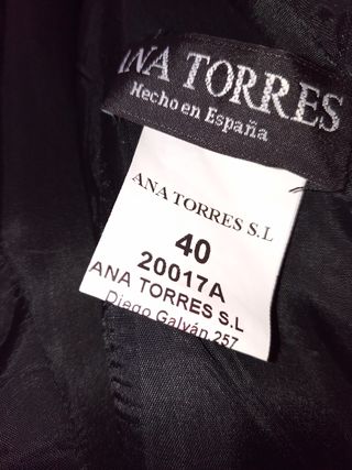 Vestido Fiesta Ana Torres Negro Multicolor