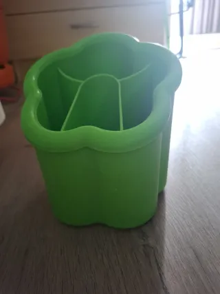 Escurridor de cubiertos verde