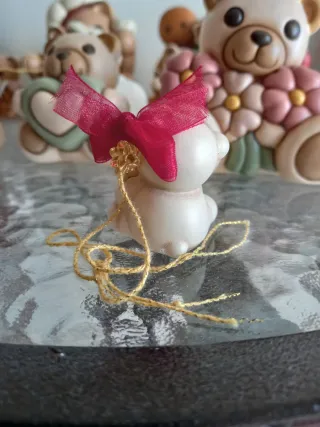 THUN Teddy con brillantino e fiocco rosso